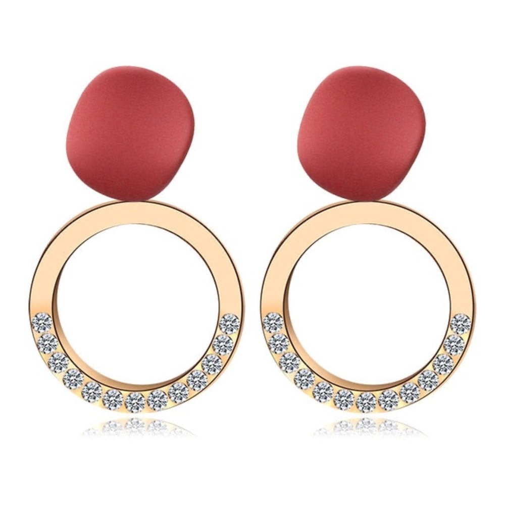 New Women Fashion Vintage Geometric Acrylic Dangle Hanging Earring